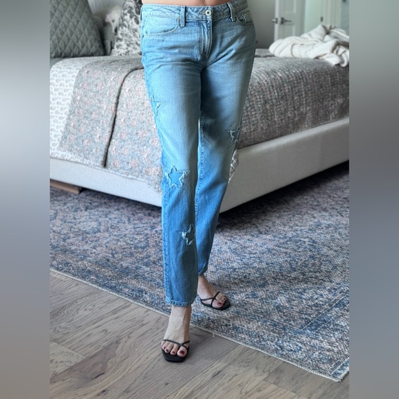 Paige skinny Athena indigo patch jeans - Picture 2 of 8